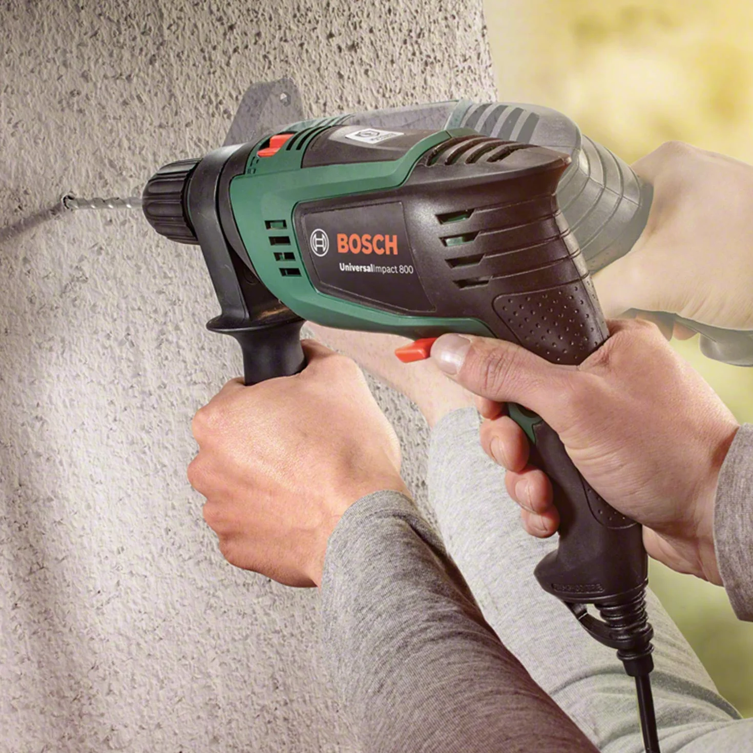 Bosch Schlagbohrmaschine UniversalImpact 800 (800 Watt, Koffer) Battery Powered, Green