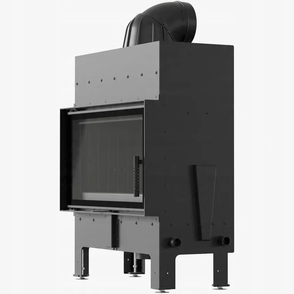 Kaminofen Holzkamin Stahl Floki Schwarz 10kW ∅200 BImSchV 2 Wirkungsgrad 83% Kamineinsätze Holz Leistungsbereich 4-13kW Traditioneller Kamineinsatz Komplettset mit Zubehör