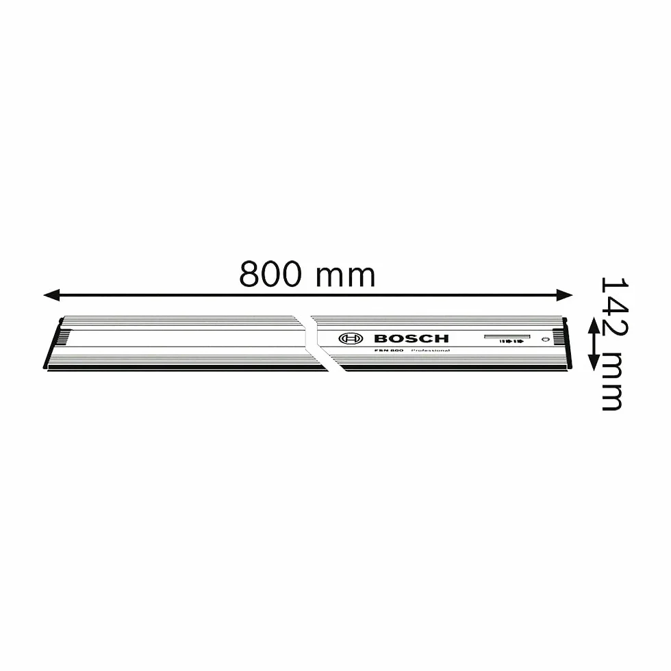 Bosch Professional Führungsschiene FSN 800 (800mm Länge, kompatibel mit Bosch Professional GKS Kreissägen G-Modellen, GKT Tauchsägen, bestimmten GST Stichsägen + GOF Fräsen mit Adapter)