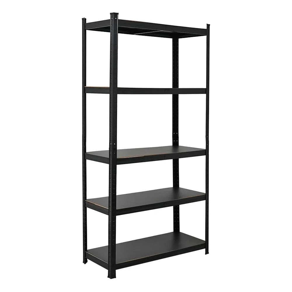PROREGAL All Black Series Schwerlastregal Ragnar für Gesamtlast 500kg Maße: 180x90x40cm Matt Schwarz, Kellerregal, Steckregal, Garagenregal