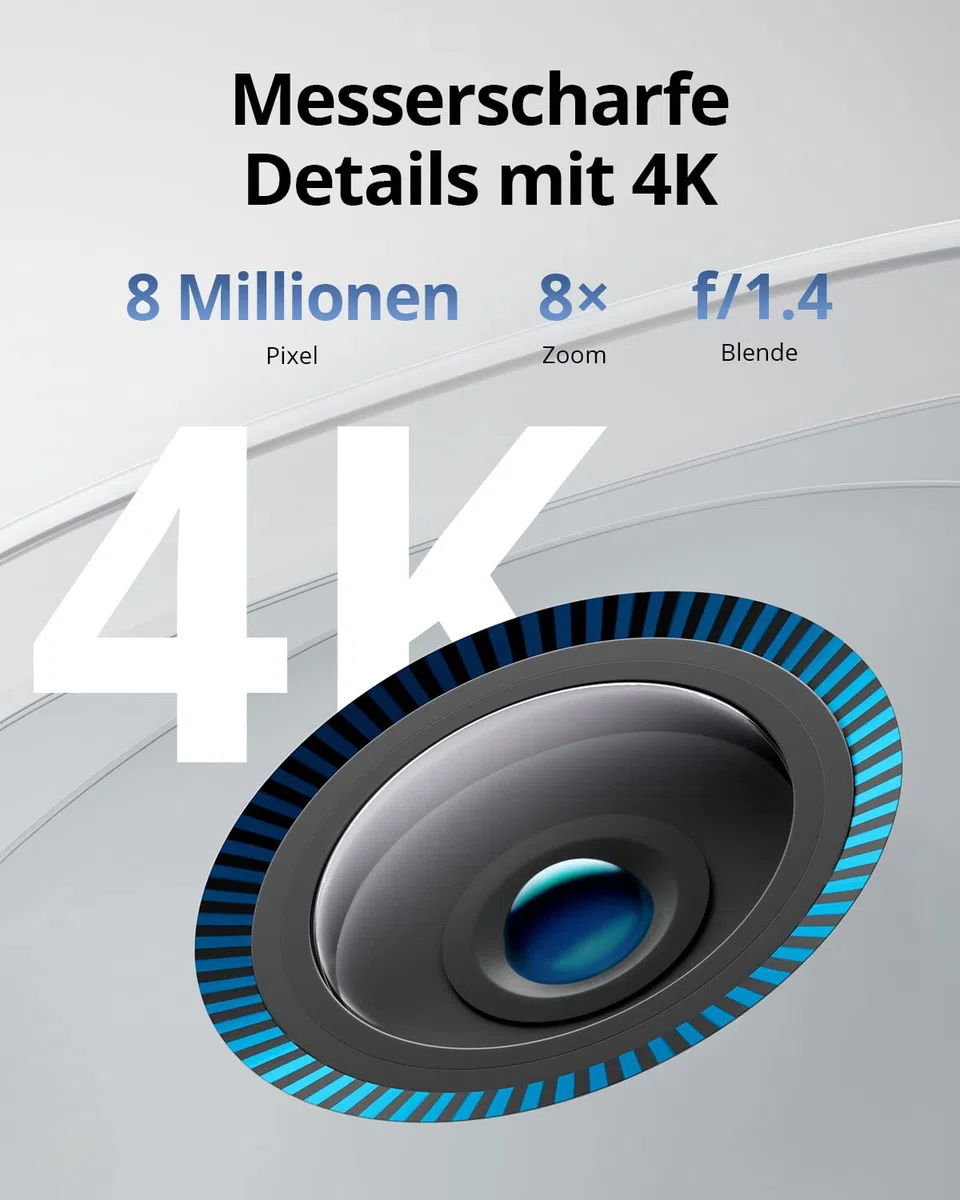 eufy Security S330 eufyCam 3, überwachungskamera aussen, 4K kabellose überwachungskamera solar 3+1 mit Gesichtserkennung K.I, Farbige Nachtsicht, Erweiterbarer Speicher 16TB, Gebührenfreie Nutzung
