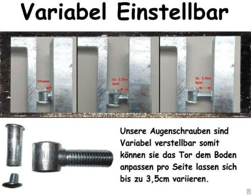 SRM Design Doppelflügeltor Einfahrtstor Gartentor Matten-Tor Hoftor Anthrazit 250cm x 123cm
