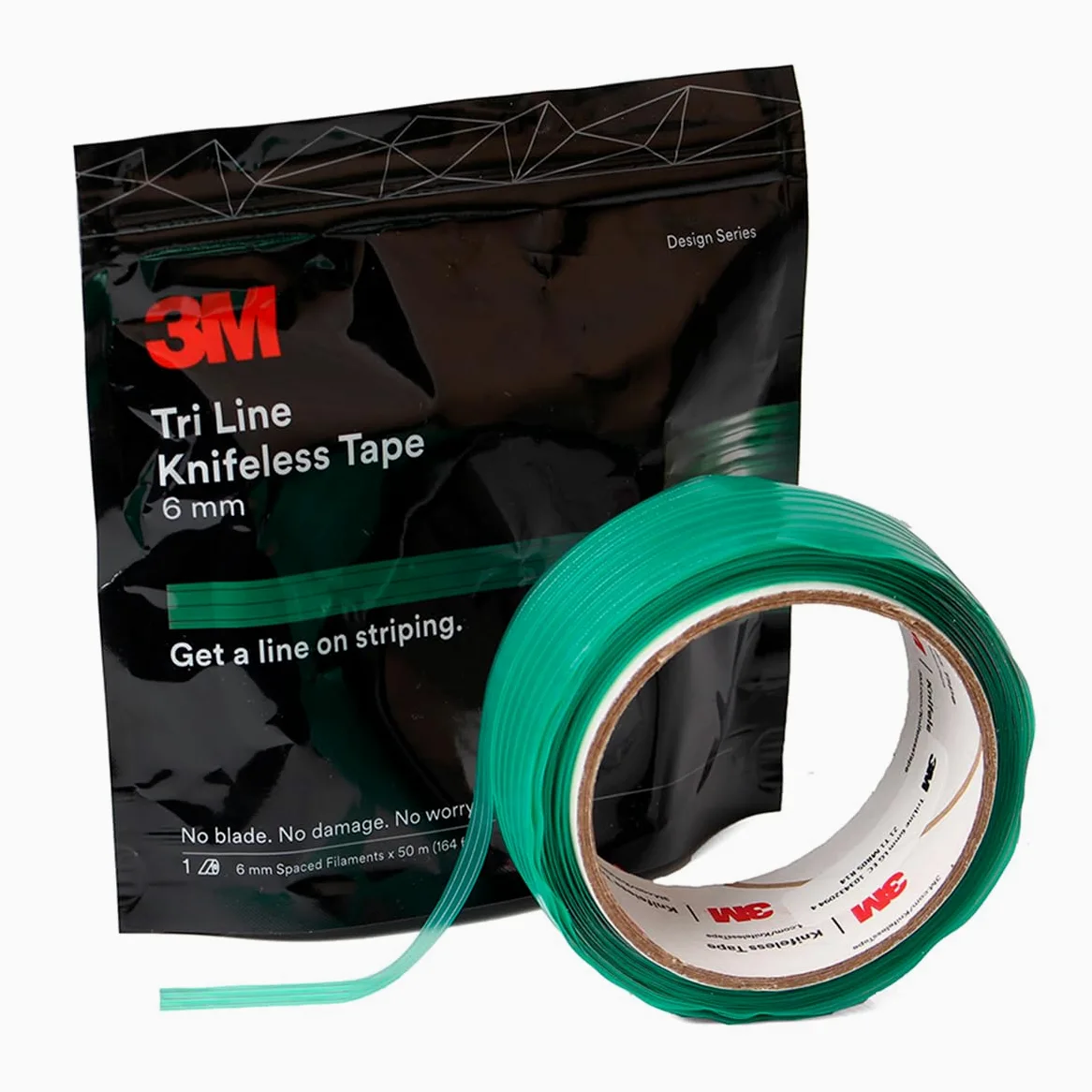 3M | Knifeless Tape, Schneideband für Details, Wrapping, Tri Line Tape 6 mm x 50 m, Schneidedraht zum präzisen Schneiden von Folien, ohne Klingen