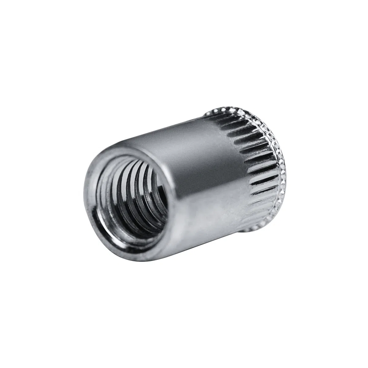 GOEBEL® - 250 x Blindnietmuttern Nietmuttern M8 Stahl verzinkt (Ø x L) 10,9 x 15,5 mm Blindmuttern kleiner Senkkopf Rundschaft gerändelt Schaftende offen Einziehmutter Einnietmuttern