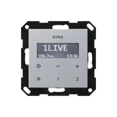 Gira 228426 Unterputz Radio RDS ohne Lautsprecher System 55, alu