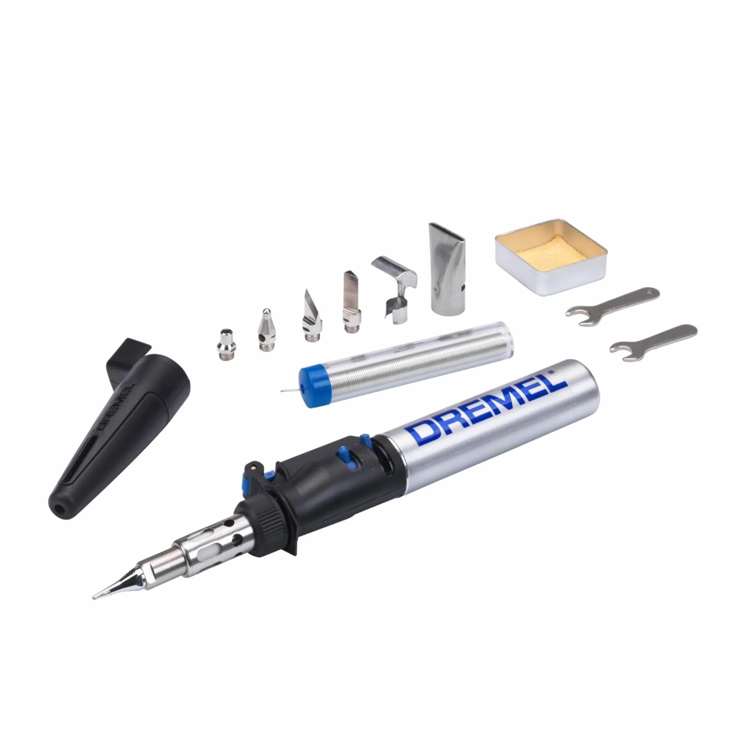 Dremel 2000 VersaTip Lötkolben - Brennkolben und Löt-Set (mit 7 Wechselspitzen zum Löten, Heißschneiden, Schweißen, Brandmalerei, Holz Gravieren, Schmuckherstellung)