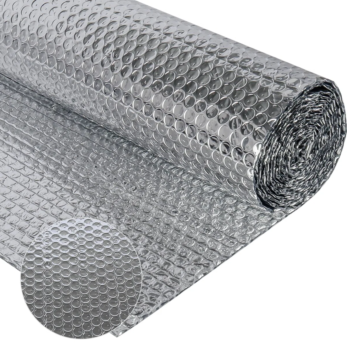 Doppelseitige Aluminiumfolie Isolierung 150 cm X 2.5 m,3mm Dicke Isolierfolie Dämmfolie Reflexionsfolie,Alu-Luftpolsterfolie Heizkörper Isolierung für Fahrzeuge, Dächer, Fenster, Rohre usw