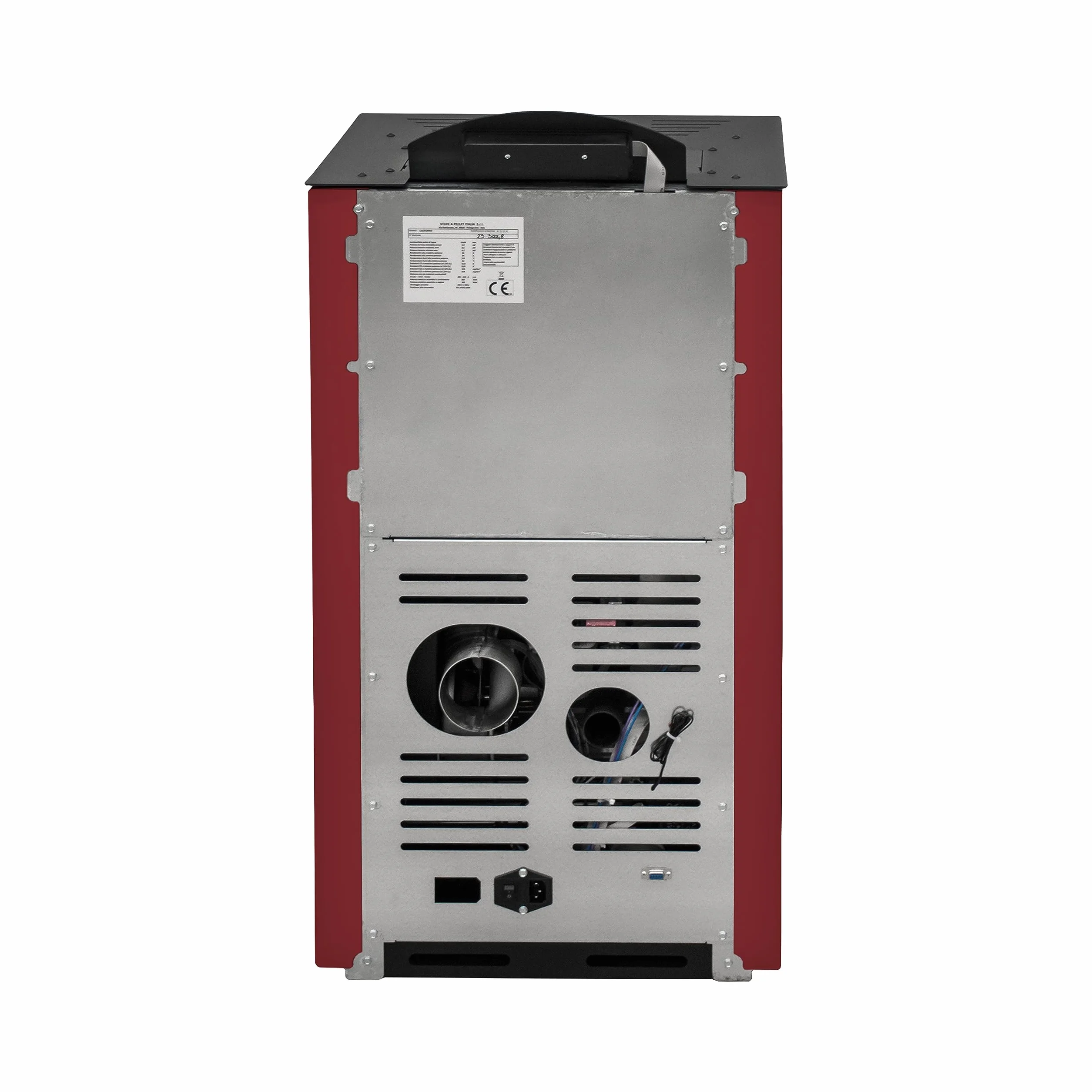 STUFE A PELLET ITALIA California 8 KW WiFi | Pelletöfen Effizienz 91% Heizt 70m² Autonomie 20 Std. Programmierbar WiFi-Steuerung 5 Geschwindigkeiten und Kräfte Kompaktes Design 24 M Garantie Rot