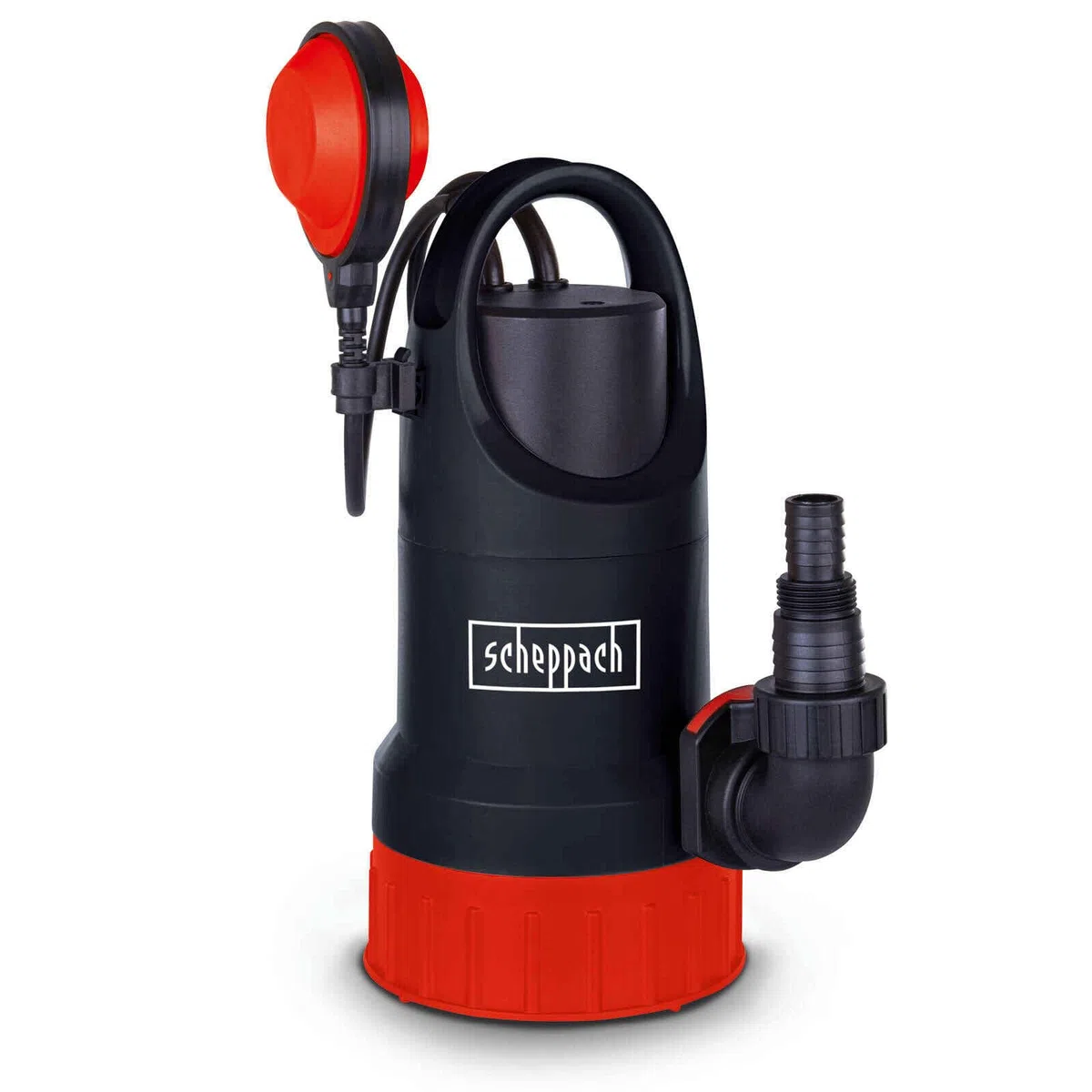 Scheppach Schmutzwasserpumpe DWP750 mit Saugfunktion | Fördermenge 20000L/h | 750W Leistung | FremdkörperØ 30mm | Förderhöhe 8m | Eintauchtiefe 7m | Klar-& Schmutzwasser, Schwimmerschalter, Tragegriff
