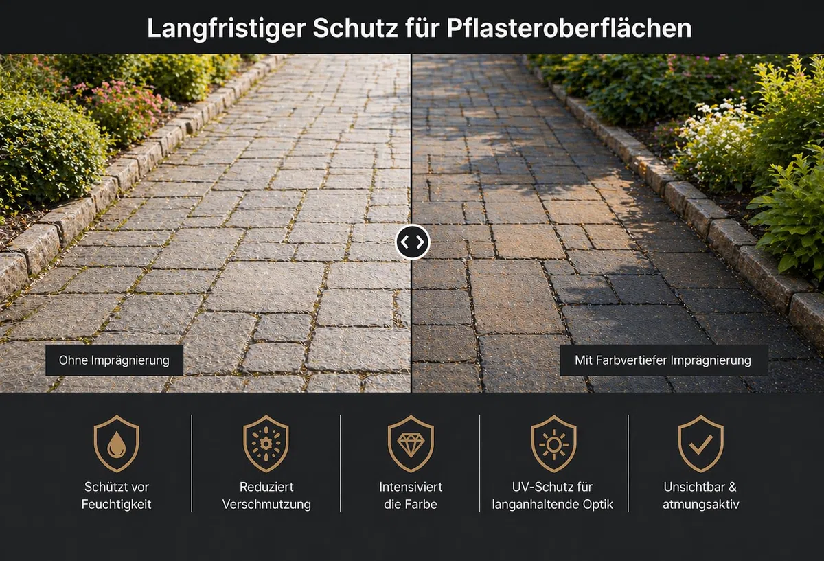 Farbvertiefer – Wasserbasierte Steinimprägnierung mit Wet-Look Effekt, Wasserabweisend, für Innen- und Außenbereiche, 5 Liter