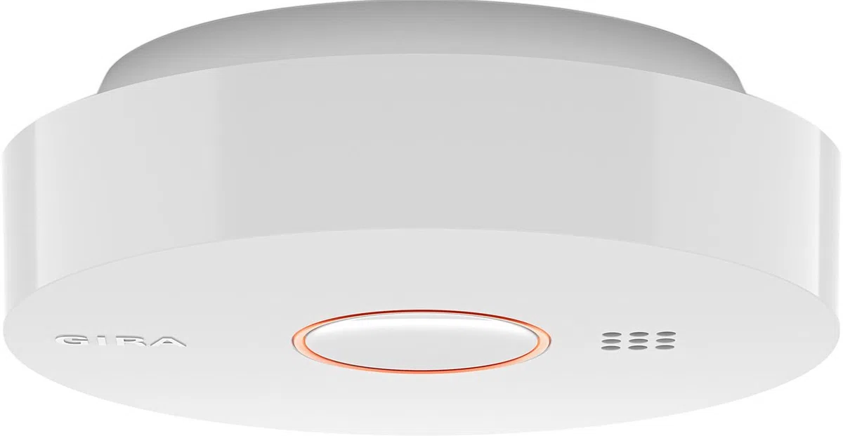 Gira 114502 Set 5 x Rauchmelder Basic Q - Funk-Warnmelder Reinweiß | Zertifiziertes Q-Label Set, photoelektrisches Streulichtprinzip, zuverlässiger Brandschutz für Haus und Wohnung