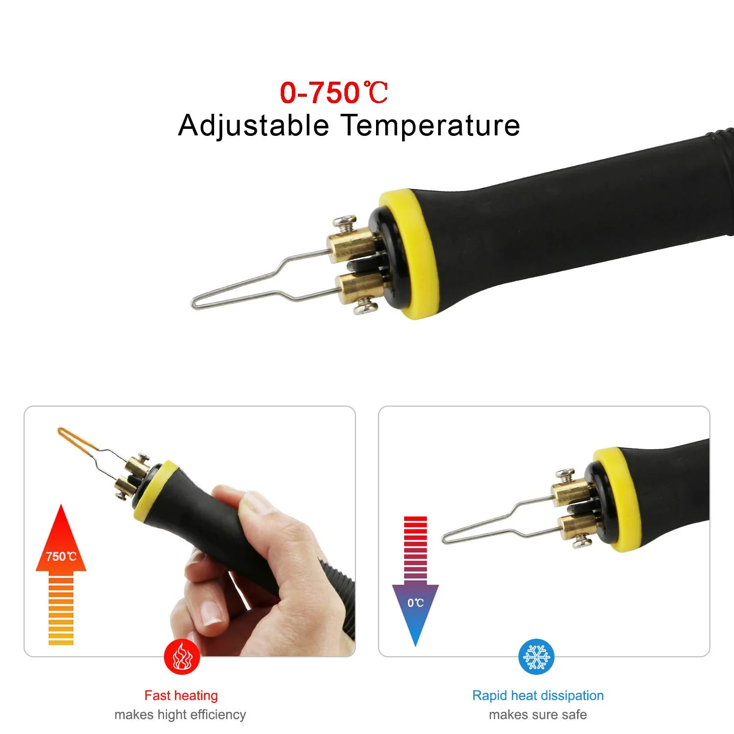 Brennstation Brandmalerei Brandmalstation mit 2 Brennstift, Profi - Brandmalgerät für alle Holzbrandarbeiten, (100W, 23 x Brennschleifen,100℃ - 780 ℃)