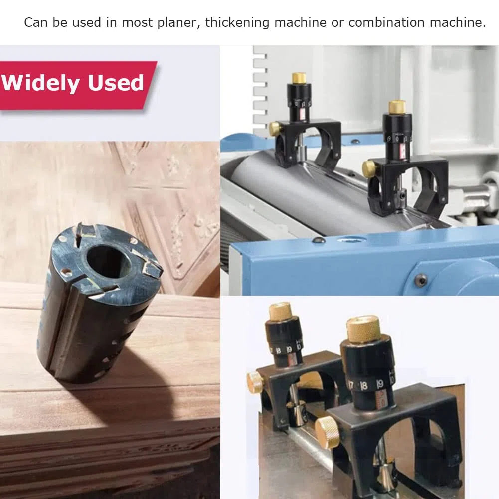 2 Stk. Hobelmesser Einstellehre mit Holz Tragkoffer, Magnetisch Hobelmaschine Schneiden Einstellung Kalibration für Holzbearbeitung