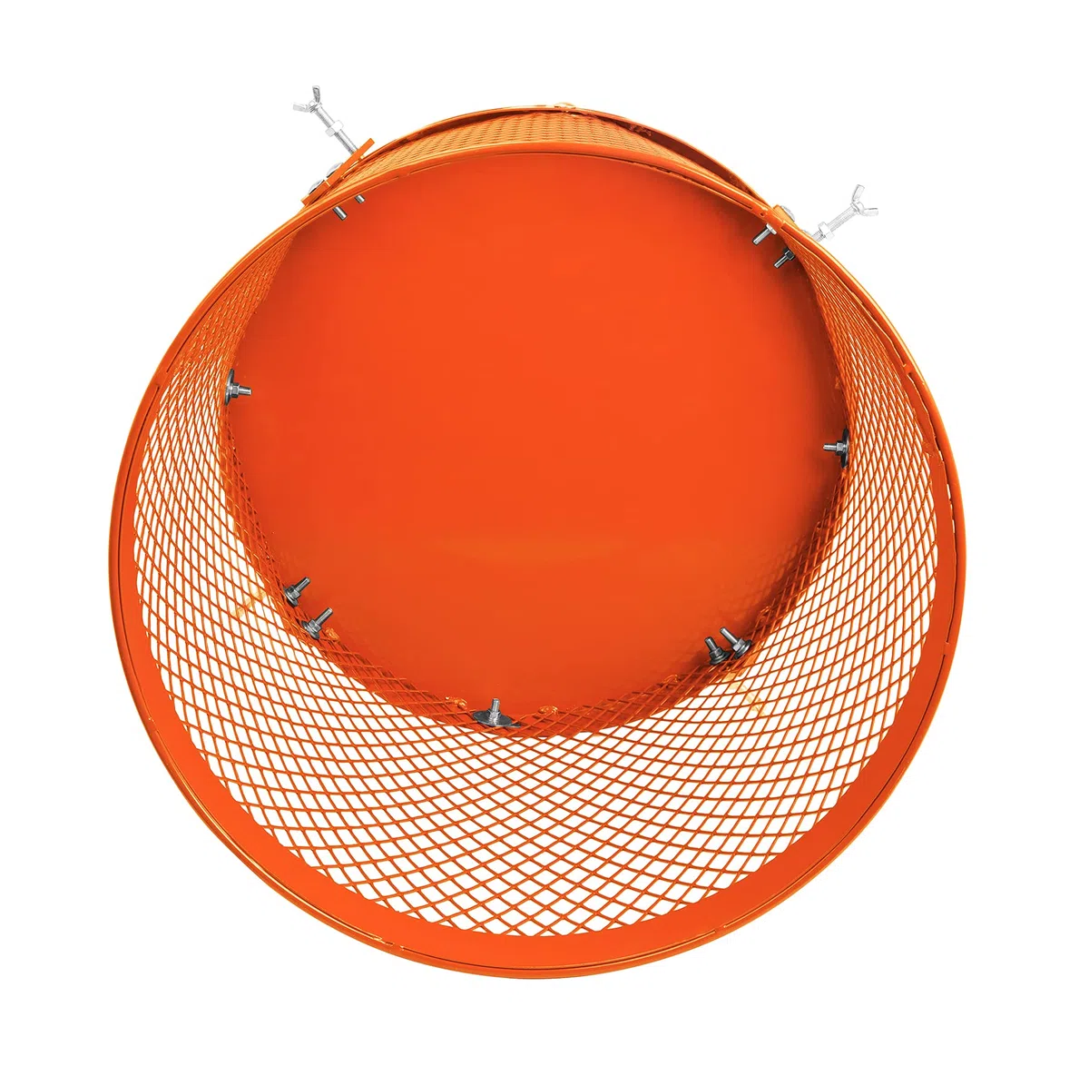 IXES Siebtrommel für Betonmischer (76 Liter Volumen, 46 cm Durchmesser, Universalhalterung für Mischer mit gebördelten Rand) 7908401701 orange