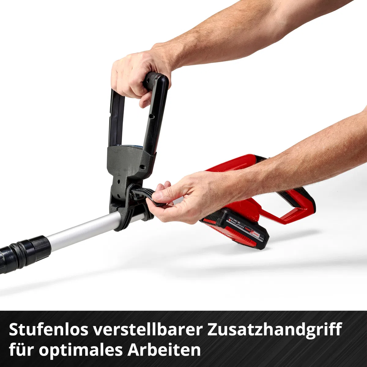 Einhell Akku-Fugenreiniger GC-CC 18 Li Kit Power X-Change (18 V, wechselbare Fugenbürsten aus Nylon & Stahldraht, Teleskop-Führungsholm, inkl. 1x 2,0 Ah Akku + Ladegerät)