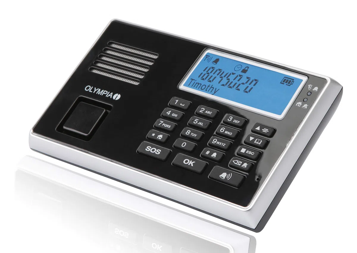 OLYMPIA Protect 9030 GSM Alarmanlage Haus Schwarz | Drahtloses Alarmanlage Set | Alarmsystem für Wohnung & Haus | Türsensoren & Fernbedienung