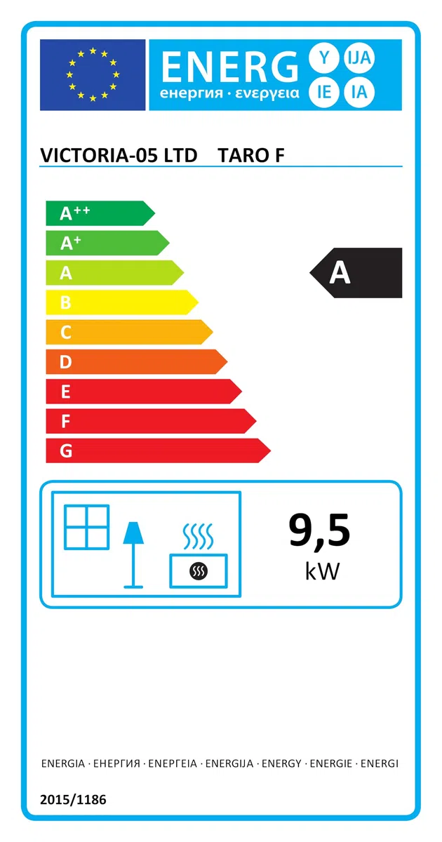 Kaminofen mit Backfach+Herdplatte Victoria Taro F schwarz – 9,51 kW
