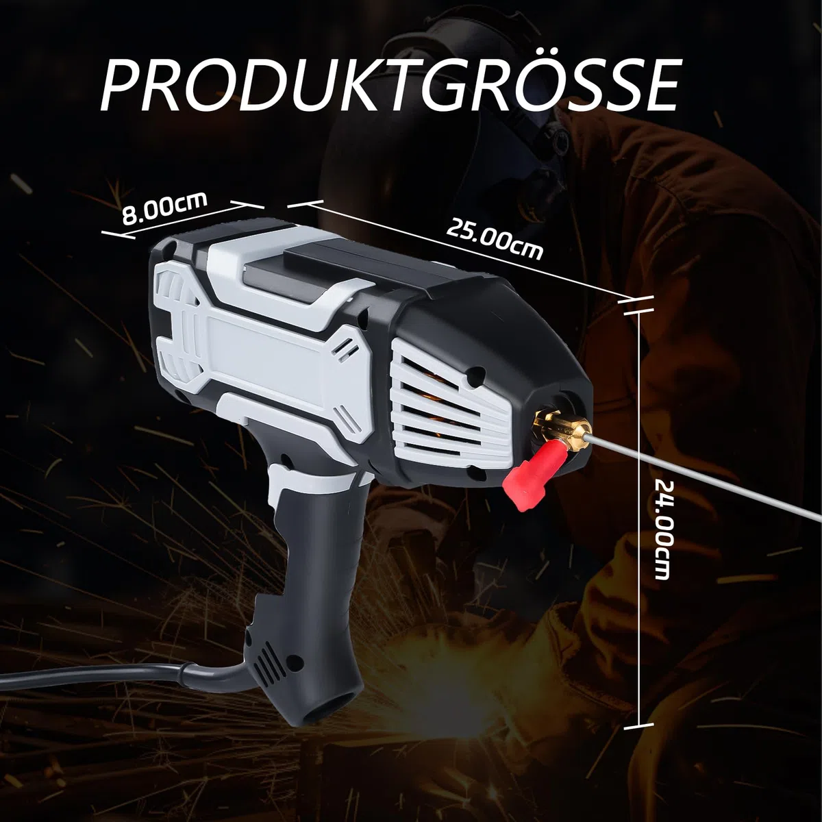 Elektroden Schweißgerät Handschweißgerät, 220V/3000W 200A Tragbares Elektrisches SchweißGerät IGBT Inverter ARC SchweißMaschine Schweißer, Handheld Welding Machine Für 1,6-3,2mm Drahtstangen