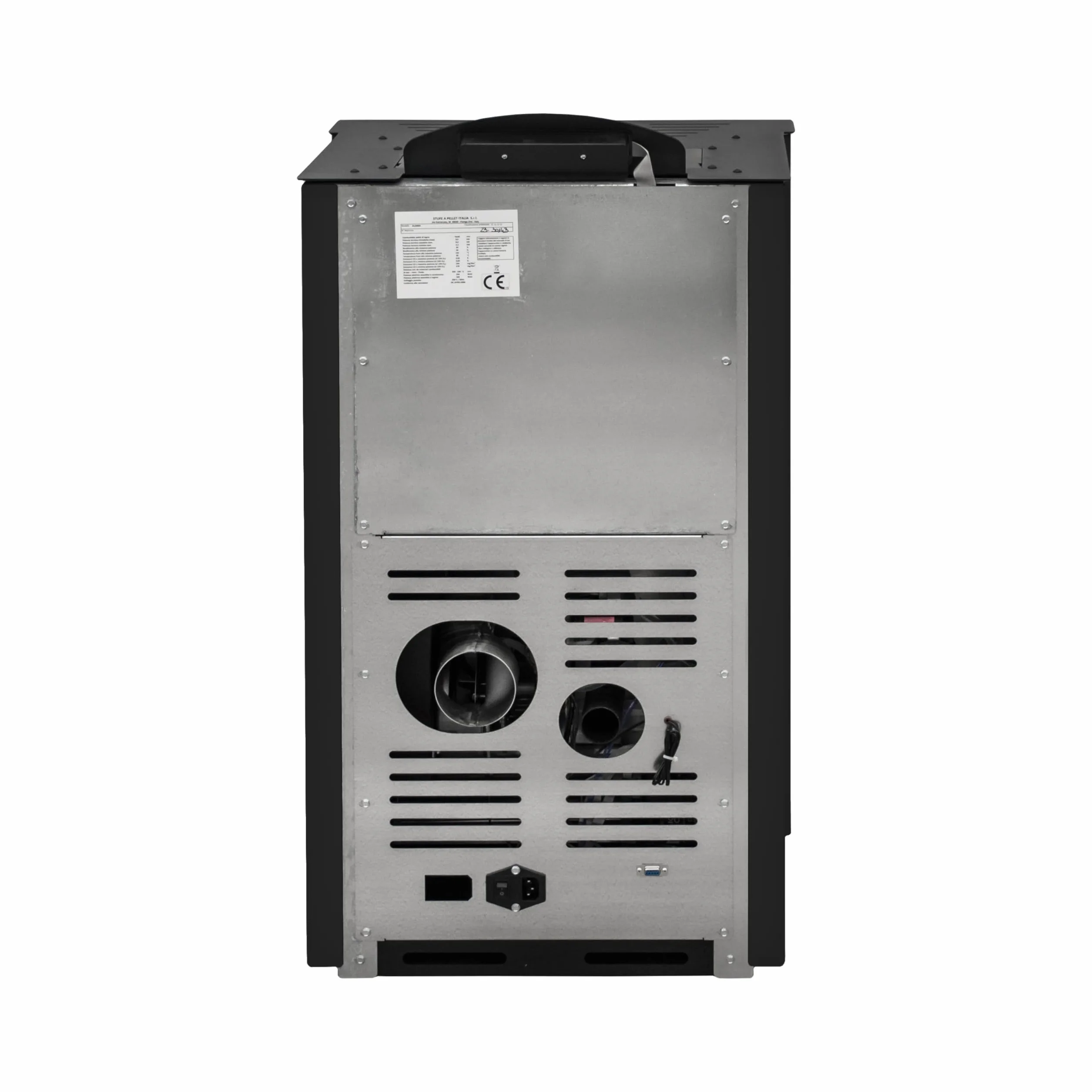 STUFE A PELLET ITALIA Alaska 10 KW | Pelletöfen mit Belüftung Effizienz 91% Heizt 85m² Autonomie 20 Sdt. Programmierbar 5 Geschwindigkeiten und Kräfte 24M Garantie Schwarz