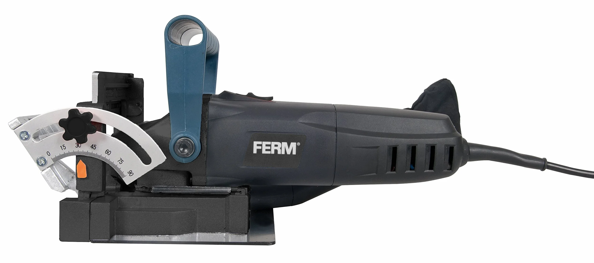 FERM BJM1009 Flachdübelfräse 900W - Mit 50 Lamellendeubel (Größe 20), Sägeblatt und Staubfangsack in einem Robusten Aufbewahrungskoffer