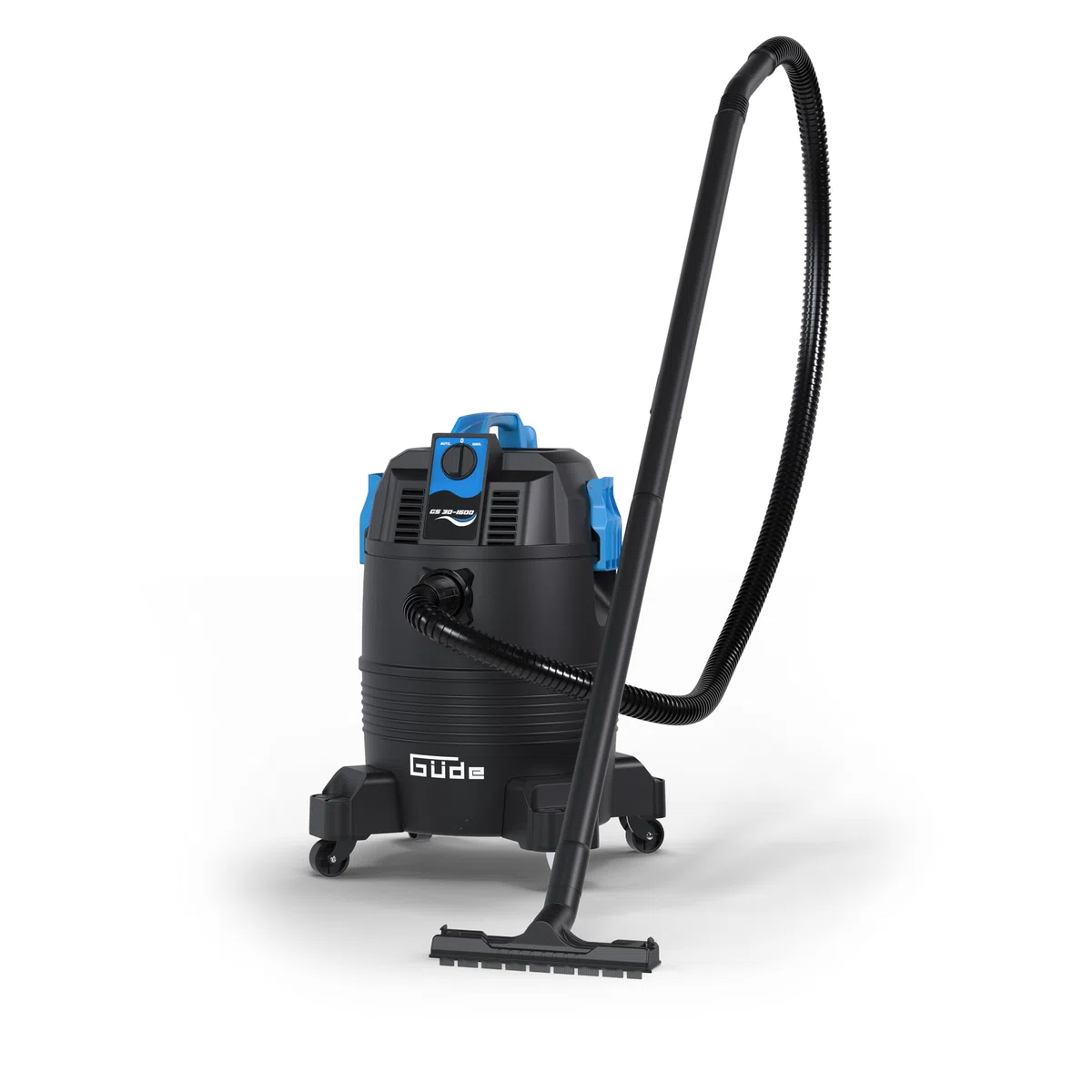 Güde GS 30-1600 3 in 1 Schlammsauger – 230 Volt, 1600 Watt, 180 Millibar Unterdruck, 30 Liter Behälter, 4 Meter Saugschlauch, Saugrohr, Kombidüse, Fugendüse, Teichbürste, für Teich- und Poolreinigung