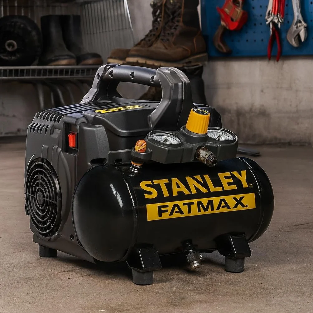 STANLEY FATMAX Kompressor Silent Air DST 101/8/6SI, 8bar, 6l Tank, 105l/min, 1PS, 59 db
