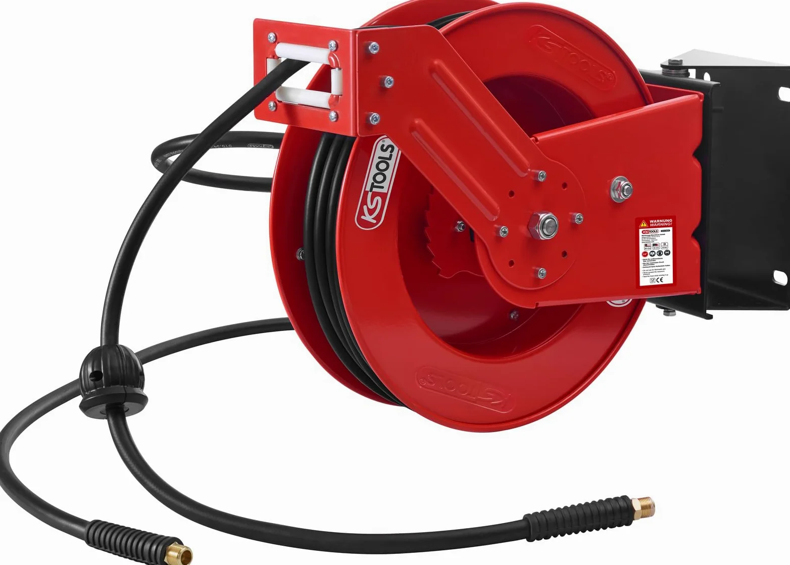 KS Tools 515.3425 Druckluft-Schlauchaufroller Ø10 mm, Anschluss 3/8", 20 m
