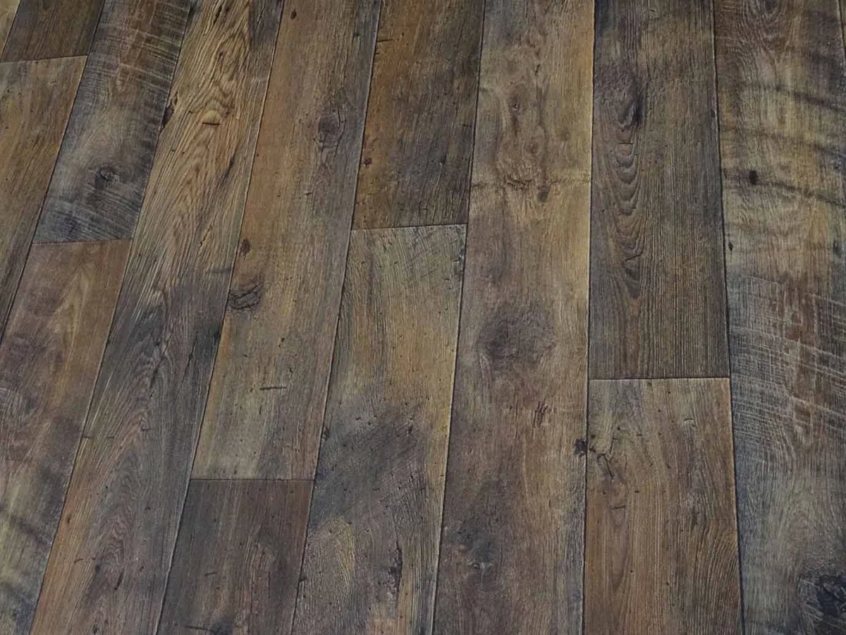 PVC Bodenbelag Vinylboden in grober Landhaus Optik, Zuschnitt (2m breit / 4m lang)