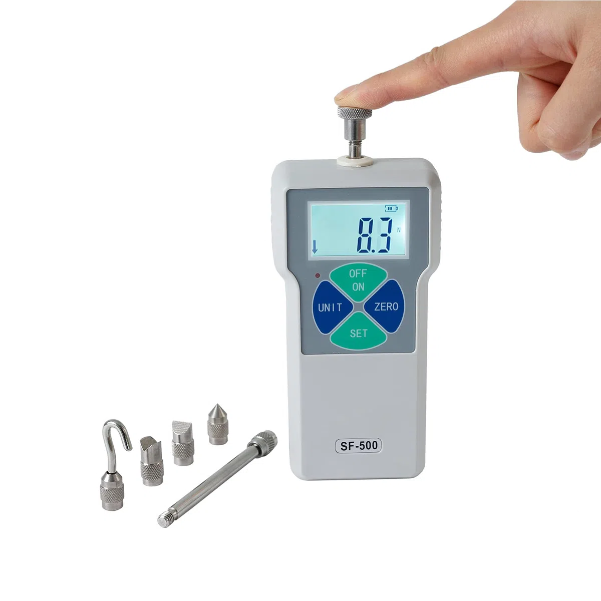 Beslands Digitales Kraftmessgerät Tragbares Druck- und Zugmessgerät Digitales Kraftmesser(300/500N) (SF-500)