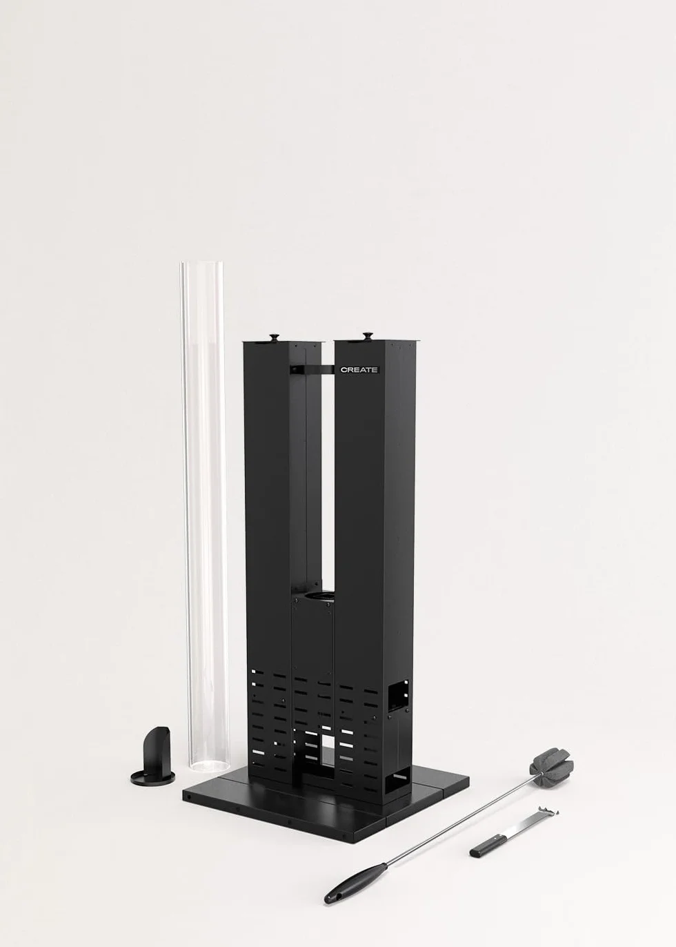 CREATE/FIRE TUBE HEATER/Rauchfreier Pelletofen für den Außenbereich / 8,2 kW, rauchfrei, widerstandsfähige Materialien, Fassungsvermögen 3,6 kg Pellets, Reichweite bis zu 9 m2