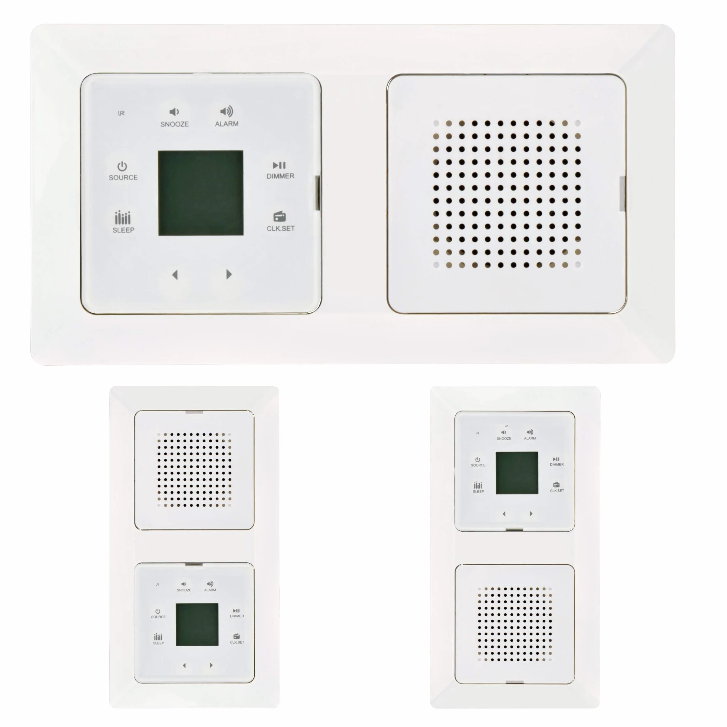 UNITEC Unterputz Radio mit Touchfunktion und Bluetooth, weiß, senkrecht und waagerecht montierbar