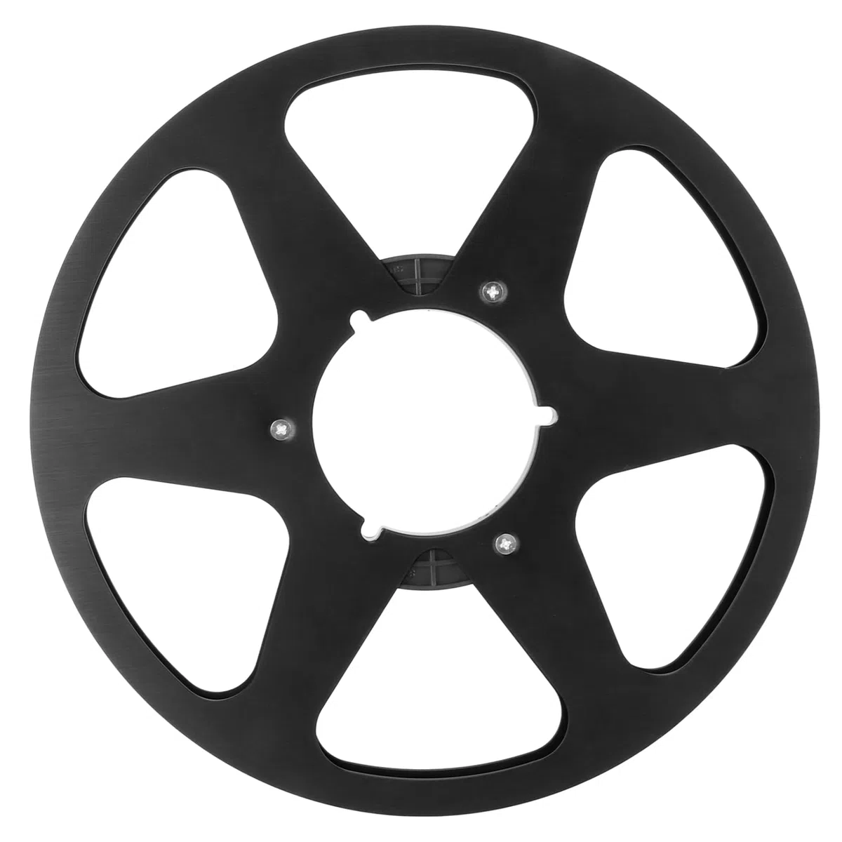 Leere Bandspule aus Aluminiumlegierung, 1/4 Zoll, 10,5 Zoll, 6 Loch, Offene Tonband Aufwickelspule für Studer NAB, Schwarz