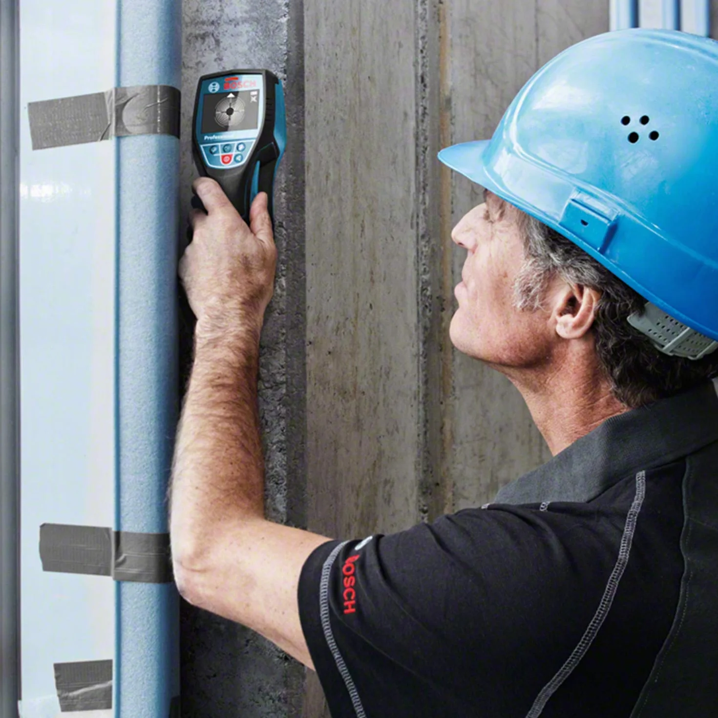 Bosch Professional System Ortungsgerät D-tect (1 Akku 12V, max. Ortungstiefe Kunststoffrohre/Holzunterkonstruktion/spannungsführende Leitungen/Eisenmetalle: 60/38/60/120/120 mm, L-Boxx)