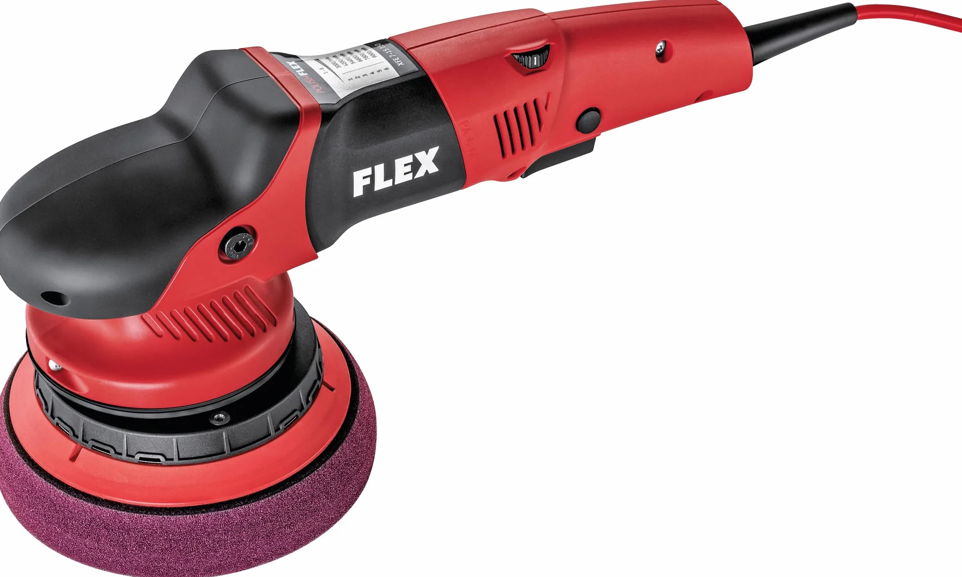 Flex Exzenterpolierer XFE 7-15 150 (Poliermaschine 710 Watt, 15 mm Polierhub, Maße 370x140 mm, ergonomischer Griff, flacher Getriebekopf) 418080