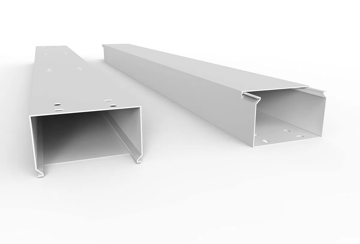 Kabelkanal (100 x 60 x 2000 mm (5 Stück a 2 m) B x H x L, Weiß/Weiss/Reinweiß) schraubbar PVC Kunststoff, Aufputz für Wand Montage allzweck Kabelleiste, Kabelschacht