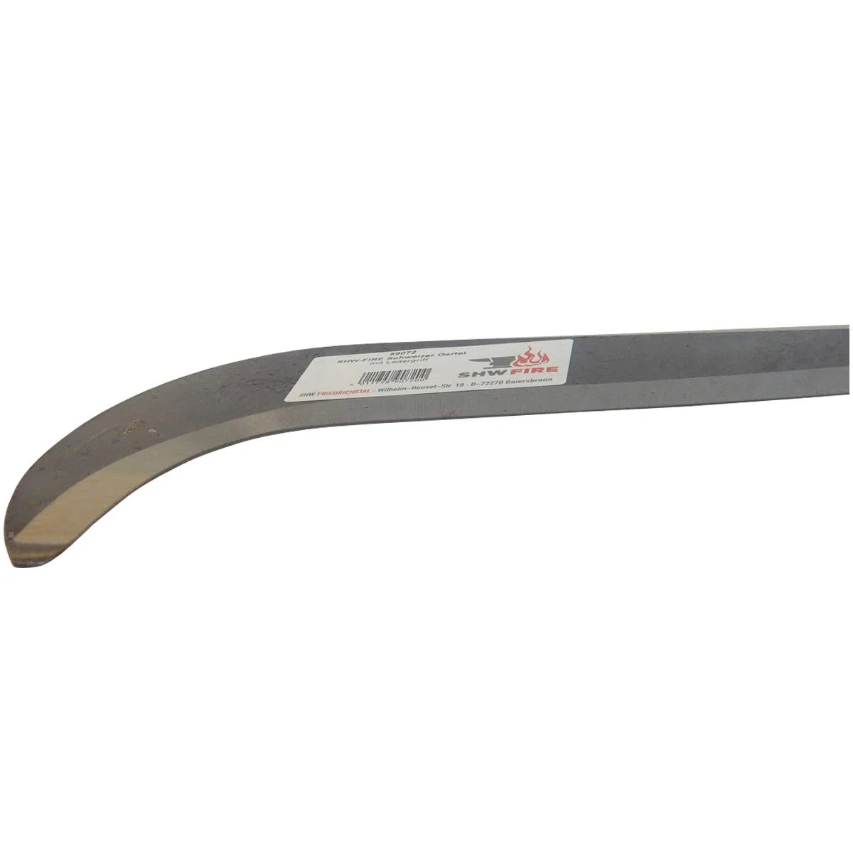 SHW-FIRE Schweizer Gertel Hippe Gertl Gartenmesser Stahl Ledergriff Handschutz 43cm