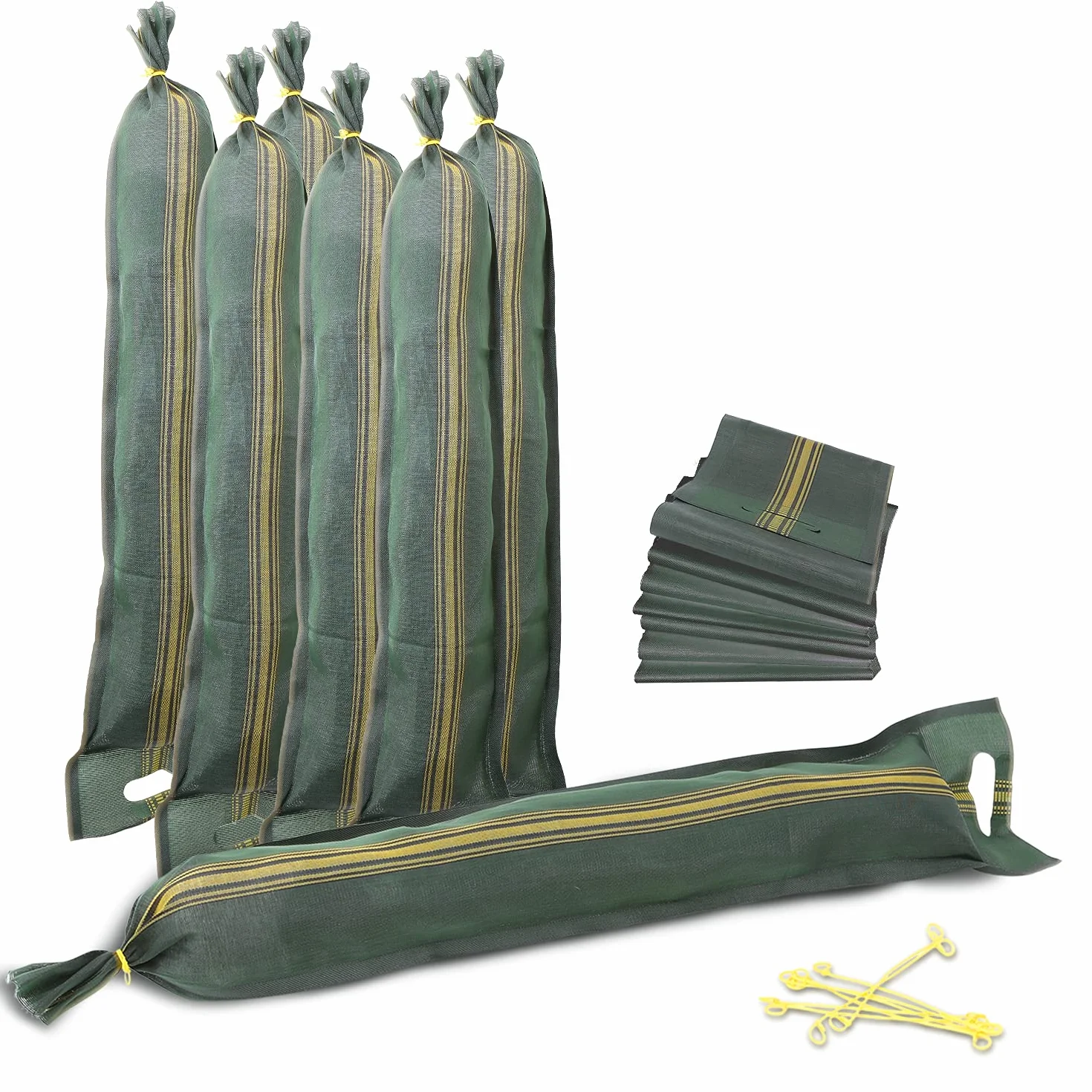 20x Sandsäcke - Sandsack Hochwasserschutz – Silosandsäcke ungefüllt – Silosäcke Wassersperre Hochwasser (25 x 100 cm)