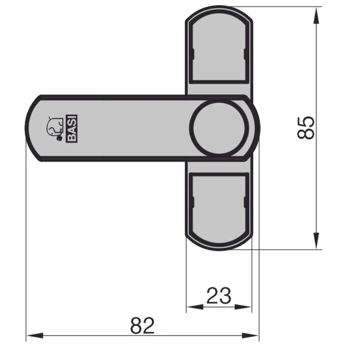 BASI | Fenstersicherung 5er Set | Weiß Braun | Zusatzsicherung für einflügelige Fenster Fenstertüren | verriegelbar mit Druckknopf | Schwenkriegel | Einbruchschutz | Farbe Weiß | 5 Stück