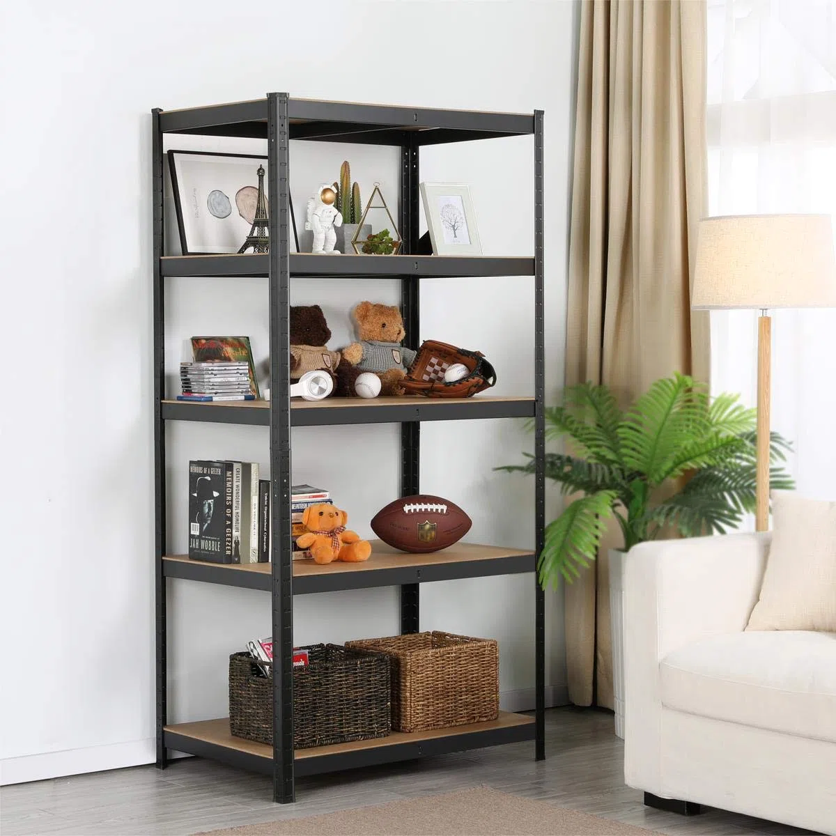 Yaheetech Schwerlastregal 180 x 90 x 60 cm Lagerregal 5 Böden Metall Regal Max. Belastbarkeit : 875kg