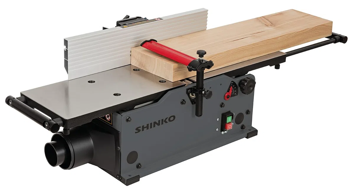 Shinko AH200s Abrichthobelmaschine | 200 mm Hobelbreite | Gusseisentische | 1200 W | präzise Holzbearbeitung für Werkstatt & Heimwerker