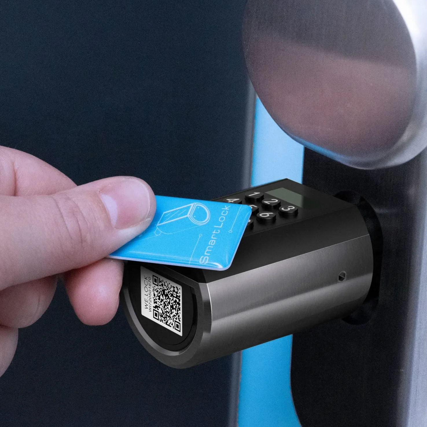 WELOCK PCB41 Elektronisches Tür-Schließzylinder Haustür mit Zahlencode RFID-Karte APP Wi-Fi Türschloss Code Verbindung für 50-100mm Tür IP65 Einfache Installation
