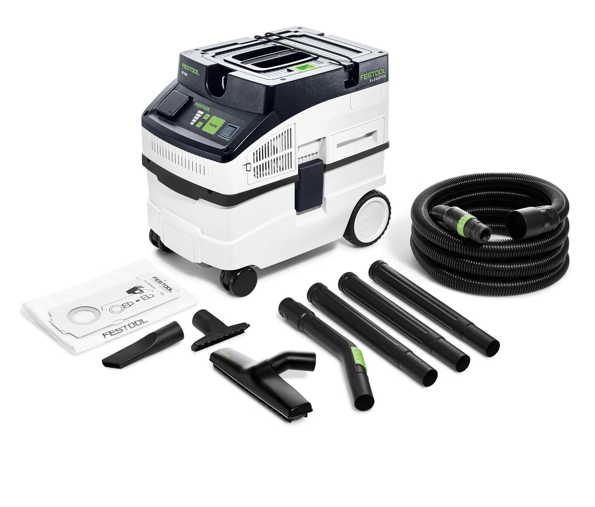 Festool Absaugmobil CLEANTEC CT 15-Set, 350 – 1200 W, 3700 l/min