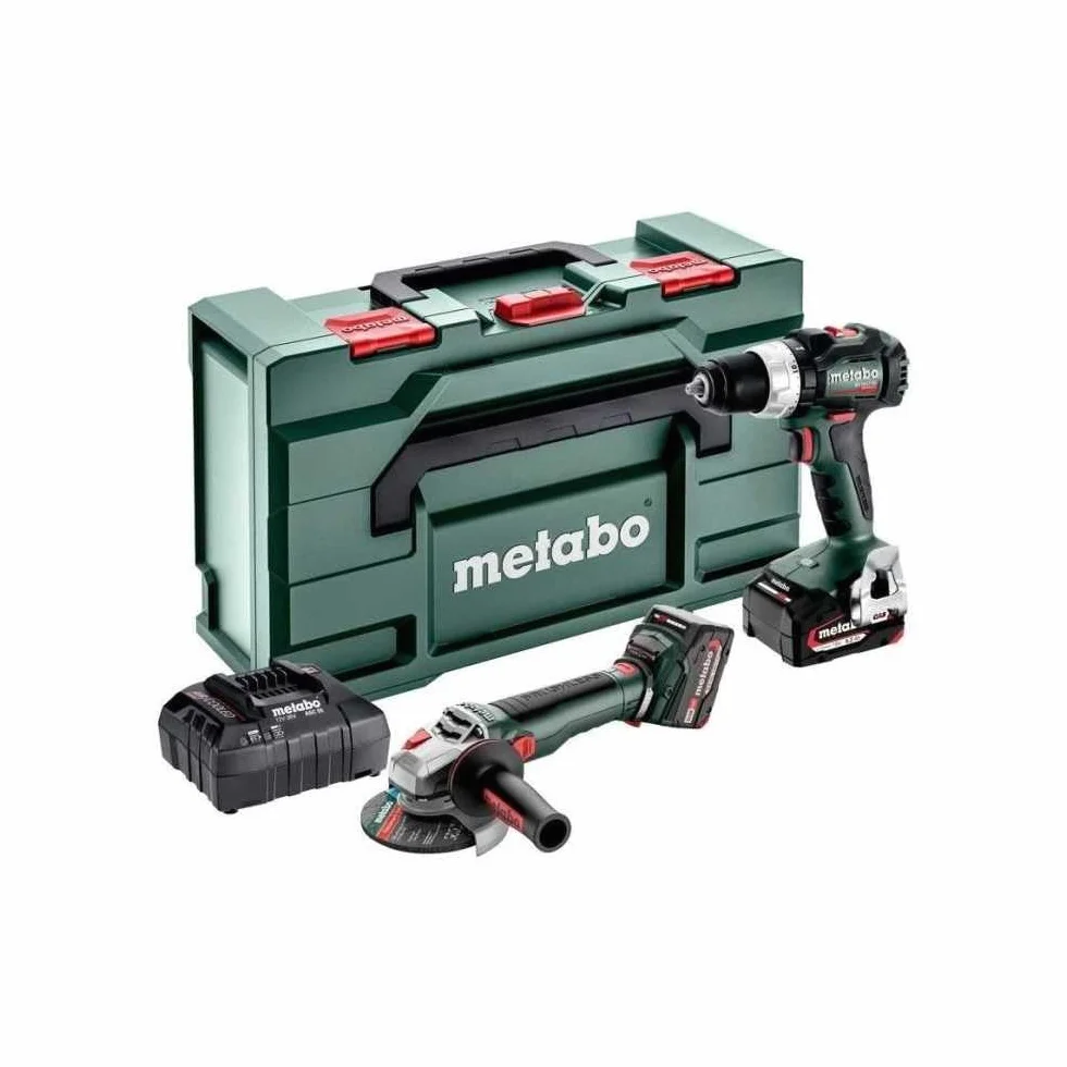 Metabo Combo Set 2.9.4 18 V Akku-Maschinen im Set 18V (Maschinen-Set in metaBOX, Winkelschleifer, Bohrschrauber, 2 Akku, Ladegerät, Zubehör) # 685208650