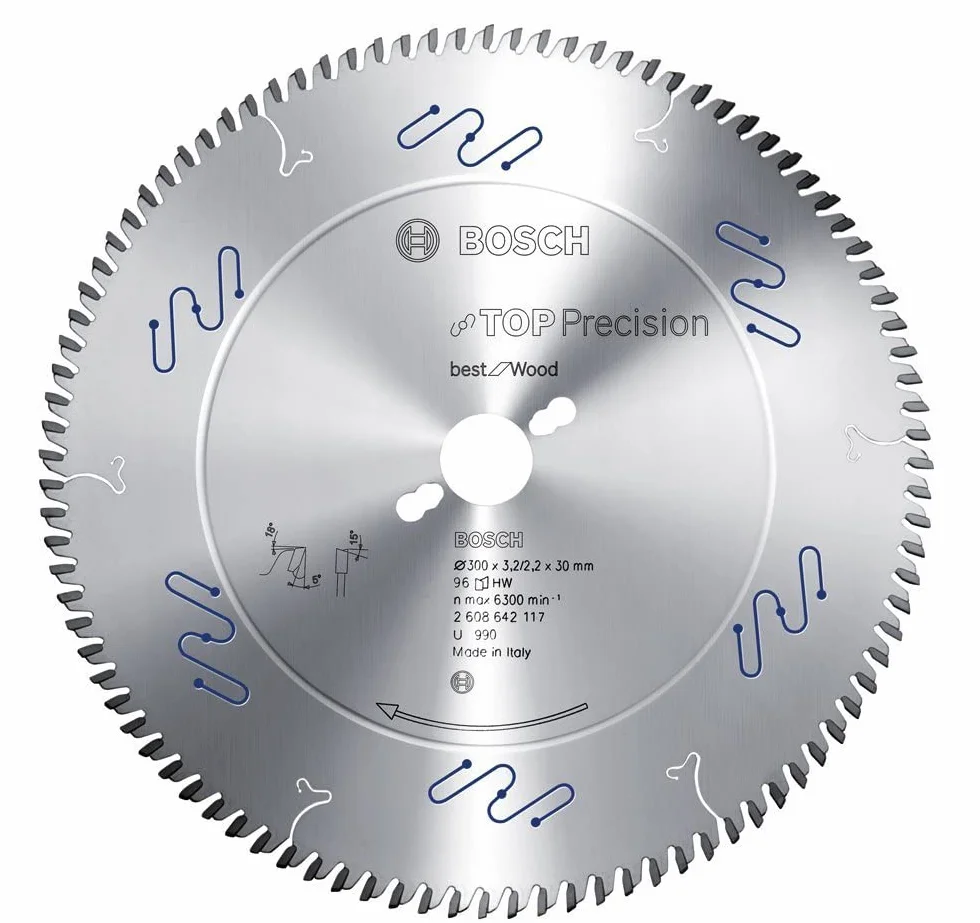 BOSCH Kreissägeblatt Top Precision Best für Wood, 400 x 30 x 4 mm, 96, 2608642123