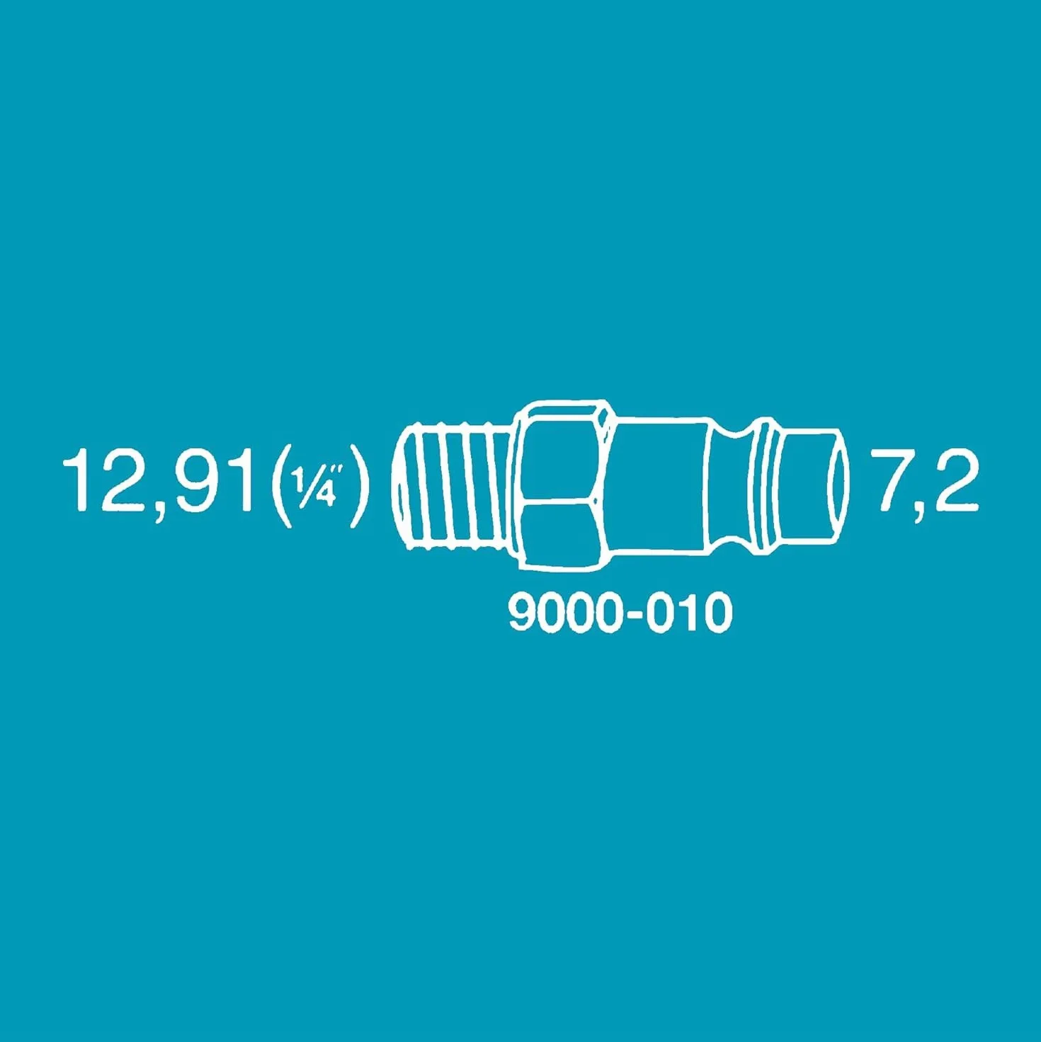 HAZET Spiralschlauch 9040-7 I hochflexibler Polyurethan Schlauch mit 7,62 m Länge, 12,91 mm Luftanschlussgewinde und 10 bar Arbeitsdruck - passend für eine Reihe an verschiedenen Druckluftarbeiten