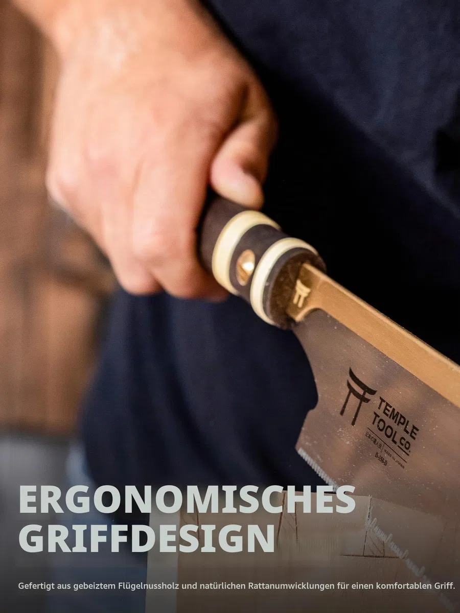 Japanische Zugsäge Dozuki 6 Ripcut Querschnitt Schwalbenschwanzsäge Temple Tool Co.
