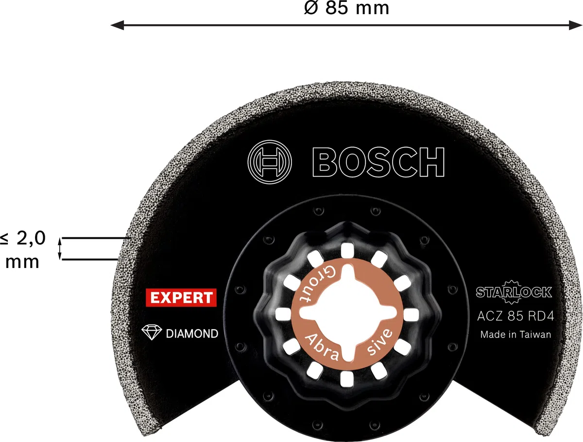 Bosch Accessories 1x Segmentsägeblatt Expert ACZ 85 RD4 (für Mörtel, Ø 85 mm, Zubehör Multifunktionswerkzeug)