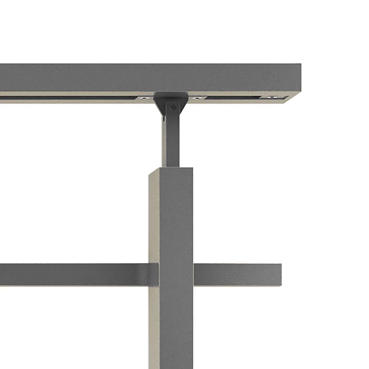 DOLLE Brüstungsgeländer Set aus Aluminium seitliche Montage eckiges Design 150 cm
