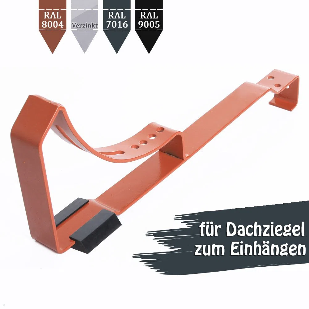 Dachtritt 60 cm Steigtritt Komplett für Dachziegel und Dachpfanne zum Einhängen | 4x Farben (Verzinkt)