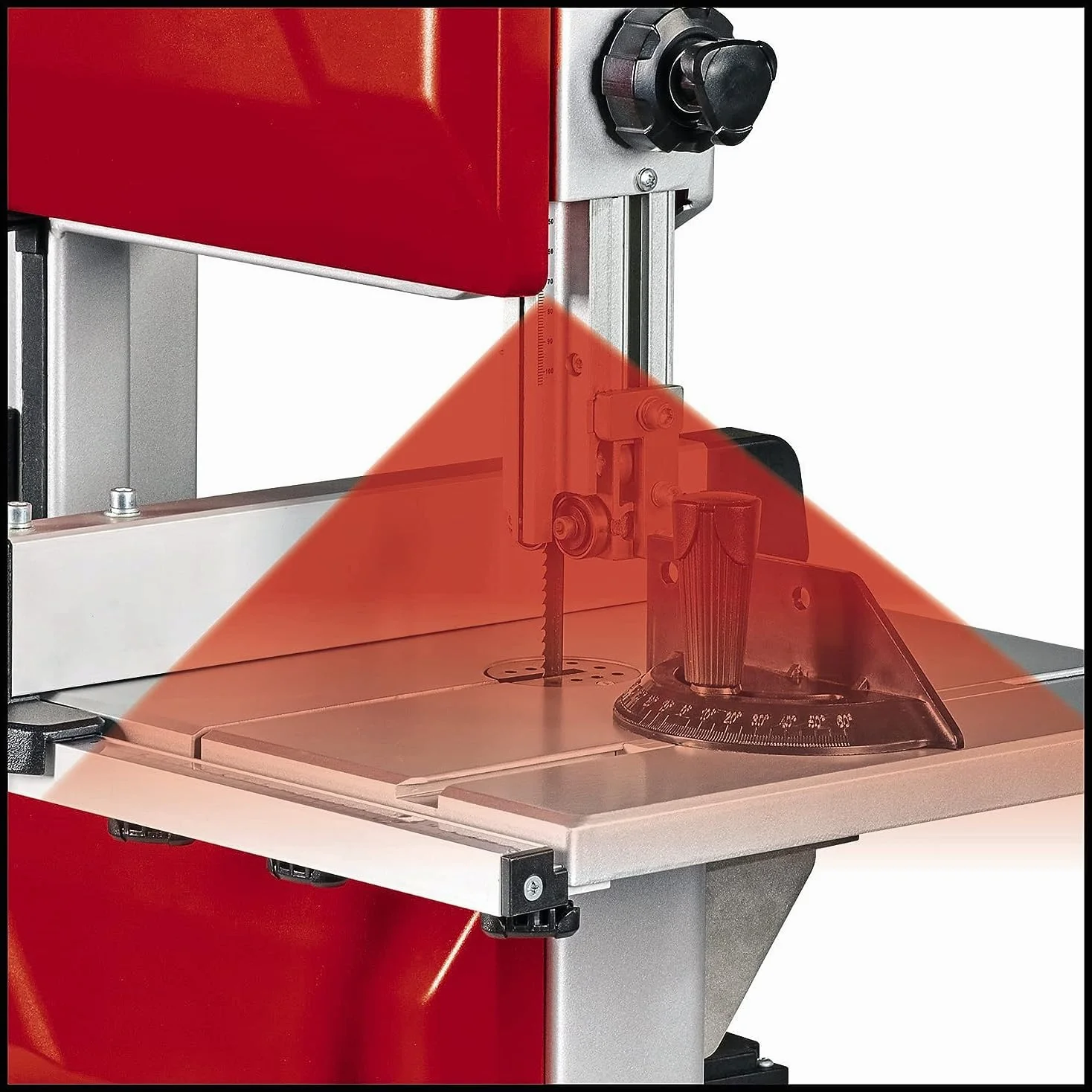 Einhell Bandsäge TC-SB 245 L (400W, max. Sägebandgeschwindigkeit 726m/min, 245 mm Durchlassbreite, max. Schnitthöhe 101 mm, neigbarer Sägetisch, Parallel- und Winkelanschlag, Absauganschluss)